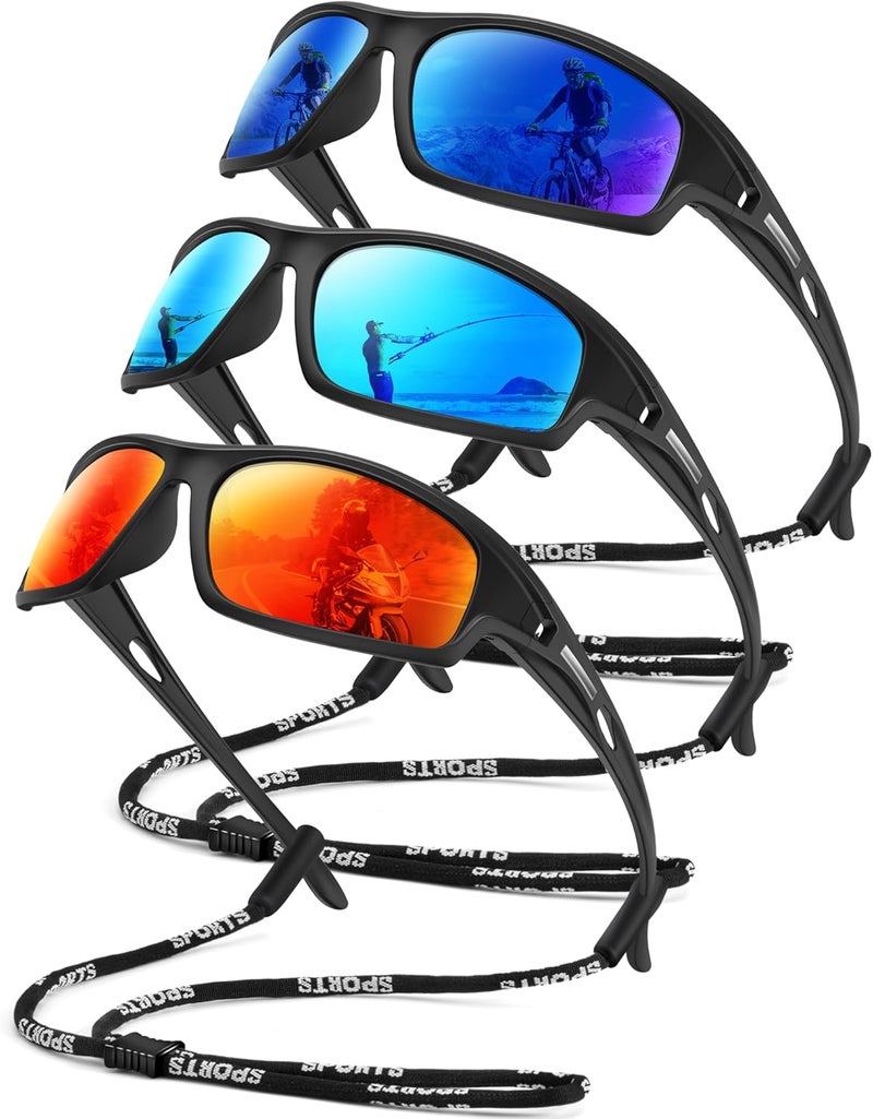 OUKEMAX Polarized Sunglasses Men, Sports Sun Glasses Womens UV400 Protection for Fishing Running Driving - Image 1